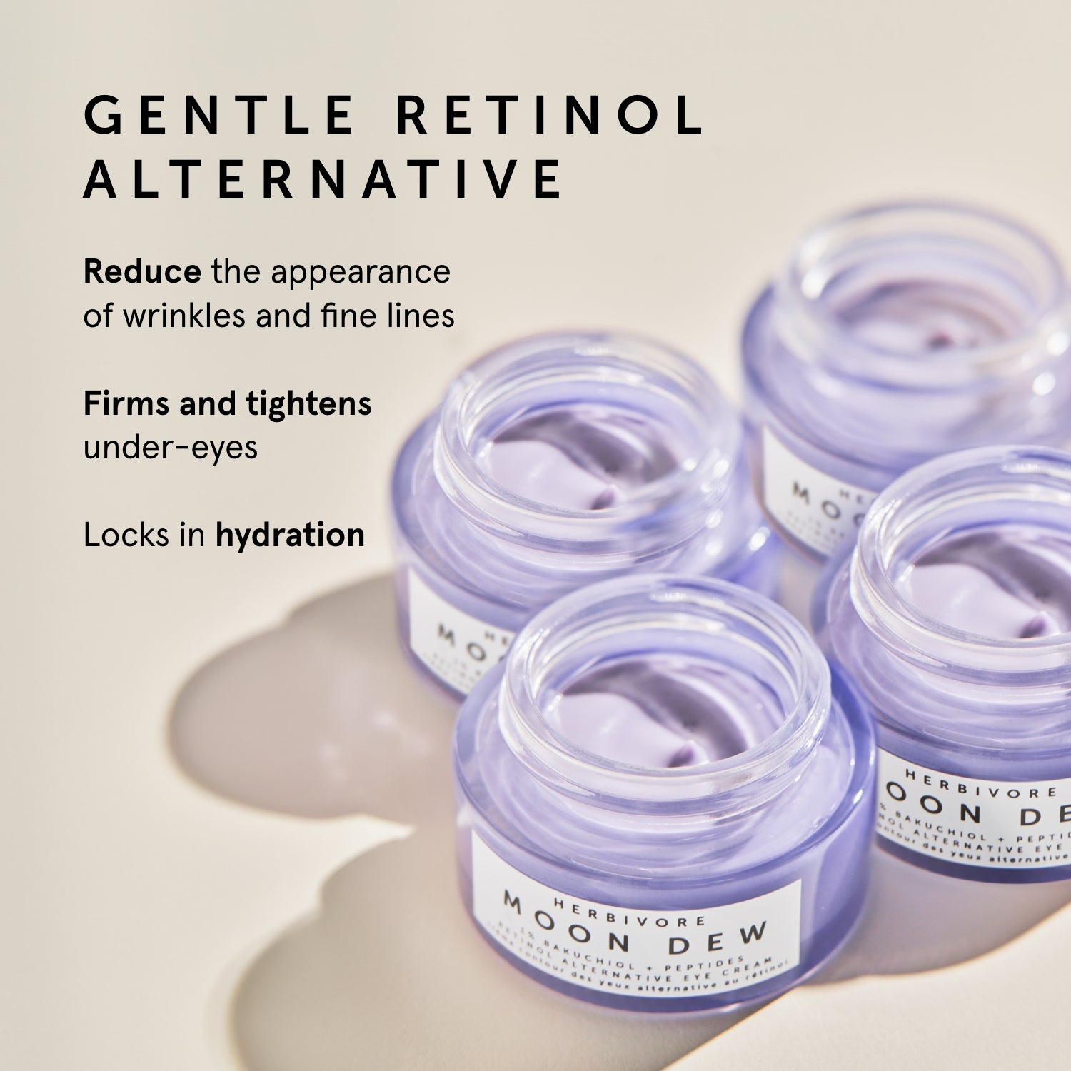MOON DEW 1% Bakuchiol + Peptides Retinol Alternative Firming Eye Cream | Herbivorebotanicalss
