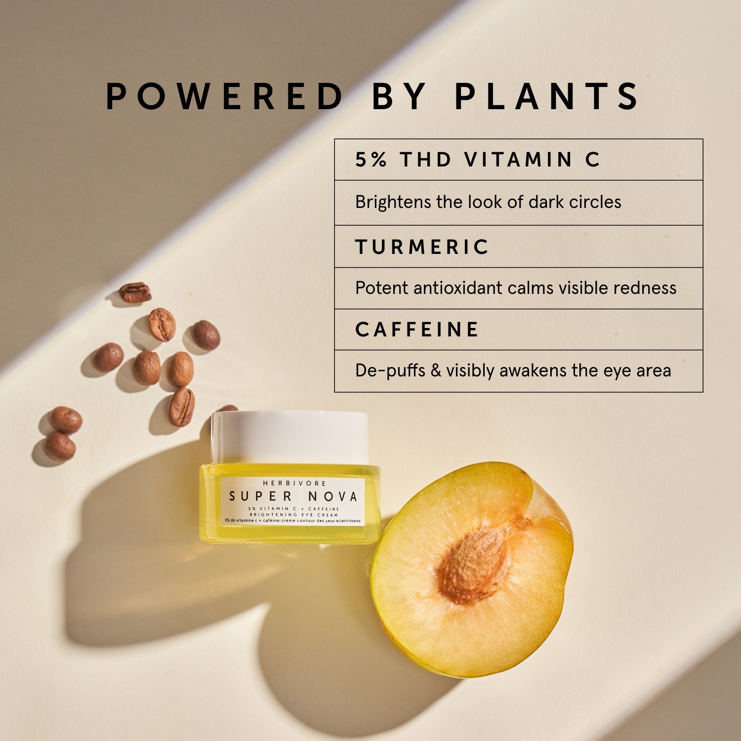 SUPER NOVA 5% Vitamin C + Caffeine Brightening Eye Cream | Herbivorebotanicalss